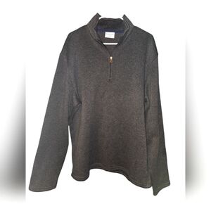 Men's Gray 1/4 zip saddlebred pullover, Size Large, EUC, Cozy